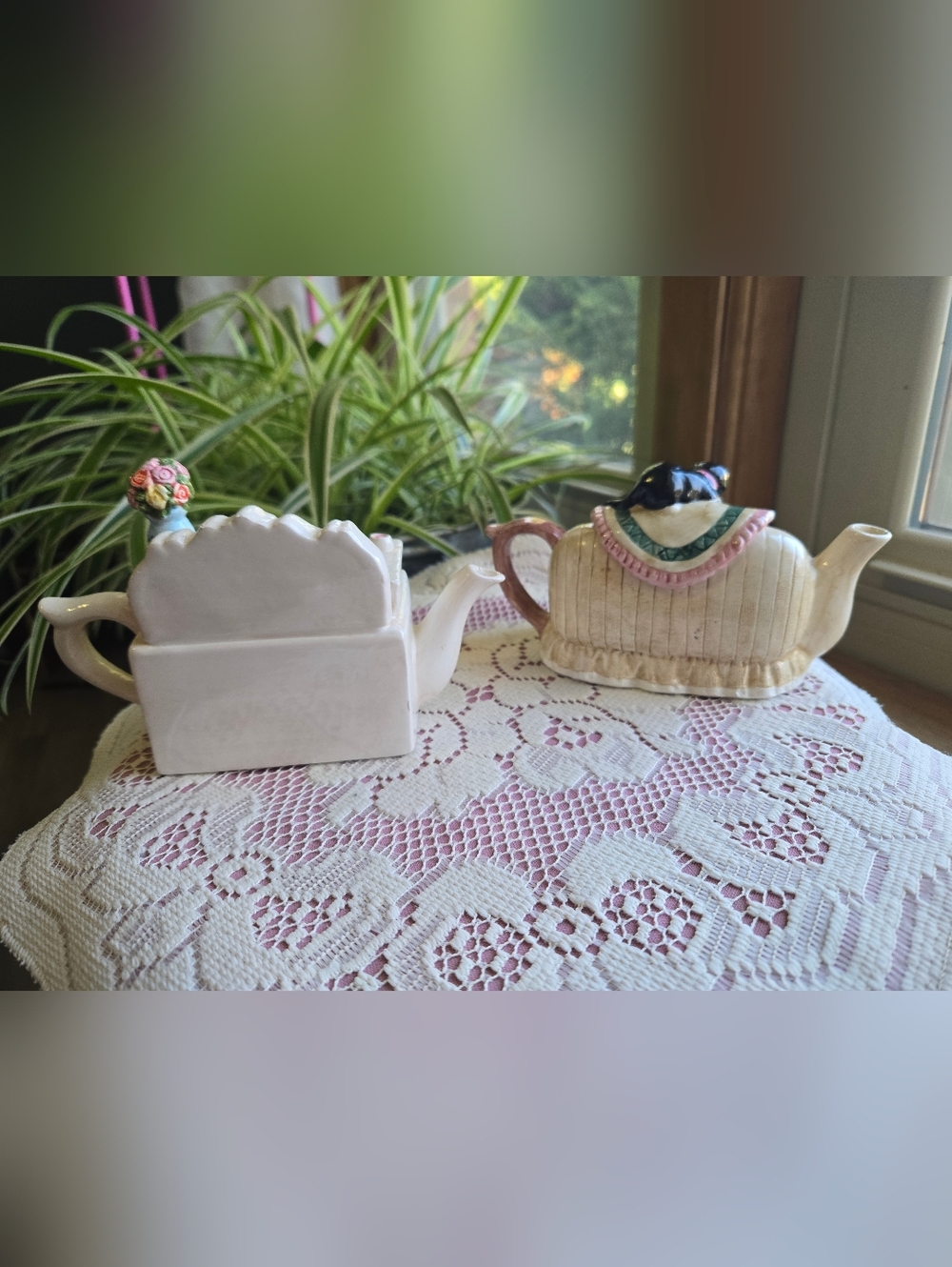 Vintage 1995 Cardinal Inc. Novelty Teapot Set - Sofa & Vanity - Philippines 🩷🩷 - Picture 6 of 14